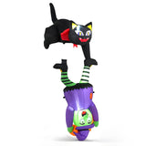 Tangkula 6.2 FT Halloween Hanging Inflatable Witch & Black Cat Decorations