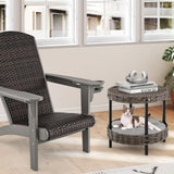 Tangkula 2-Tier Rattan Cat Nest