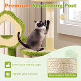 Tangkula 40 Inch Multi Level Aesthetic Cat Tower with Sisal Scratching Posts