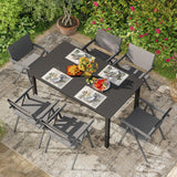Tangkula Patio Chairs with Breathable Fabric Seat & Tilt Backrest