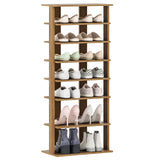 Tangkula 8-Tier Vertical Shoe Rack Space-Saving Corner Shoe Organizer for 14 Pairs