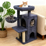 Tangkula 33.5 Inch Cute Cat Tower with 2-Tier Large Condo