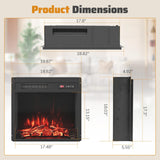 Tangkula 18" Electric Fireplace Insert