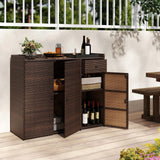 Tangkula Rattan Outdoor Storage Cabinet