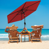Tangkula Heavy Duty Outdoor Umbrella with Push Button Tilt