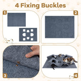 Tangkula 48” x 36” Rectangular Large Interactive Cats Enrichment Play Felt Mat