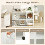 Tangkula 6-Cube Bookcase, Modern Freestanding 3-Tier Bookshelf