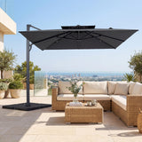 Tangkula 10 FT Patio Umbrella with Base Included for Yard Pool Garden Deck