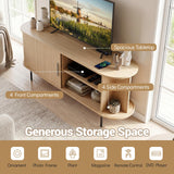 Tangkula Fluted TV Stand for TVs up to 60”