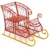 Tangkula Metal Christmas Santa Sleigh Basket