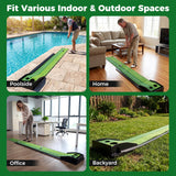 Tangkula Putting Green Indoor Golf Putting Mat 3 Putting Practice Balls Golf Training Aid for Home Office & Outdoors