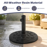 Tangkula 17" Round Umbrella Base with Adjustable Knob
