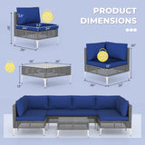 Tangkula 7 Piece Outdoor Furniture Set