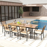 Tangkula Patio Dining Chairs Set of 2/4, Metal Outdoor Chairs, Support 400 LBS, Parallel back