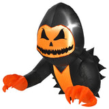 Tangkula 3.3 FT Halloween Inflatable Pumpkin Head Ghost Broke Out from Window