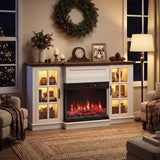 Tangkula 3-Sided Electric Fireplace with Remote | 750W/1500W ETL Certification