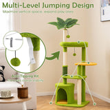 Tangkula Palm Cute Cat Tree with Sisal Scratching Posts