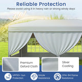 Tangkula 10x20 FT Pop Up Canopy with Center Lock UPF50+ Outdoor Tent with 6 Sidewalls