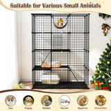 Tangkula Cat Cage Indoor 56" Large 4-Tier Cat Enclosure with Skylight
