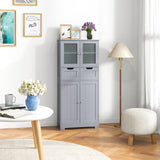 Tangkula Tall Bathroom Storage Cabinet, Freestanding Floor Cabinet
