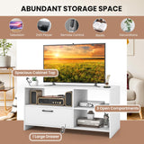 Tangkula White TV Stand for TVs up to 50”