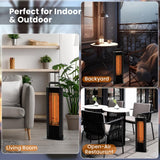 Tangkula Electric Patio Heater, 1200W Infrared Outdoor Heater, Double-Sided Heating