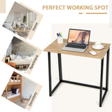 Tangkula Folding Computer Desk, 31” Foldable Drop Leaf Laptop Desk, Writing Desk Study Desk for Small Space