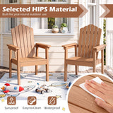 Tangkula Outdoor HIPS Adirondack Chair with High Backrest (1/2/4)