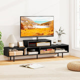 Tangkula 3 Cubby TV Stand for TVs up to 70"