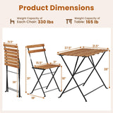Tangkula 5 Piece Patio Folding Dining Set
