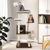 Tangkula Tall Cat Tree, 69-Inch Modern Cat Tower with Sisal Rope Scratching Posts
