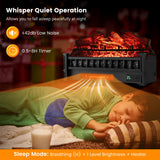 Tangkula 26" Electric Fireplace Log Set Heater with Remote, 5 Flame Modes & Brightness