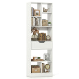 Tangkula 61” Tall Open Bookcase with Drawer(1/2)
