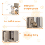 Cat Tree with Litter Box Enclosure - Tangkula