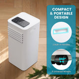 Portable Air Conditioner for Room up to 250 Sq. Ft, 8000 BTU 3-in-1 AC Unit for Bedroom w/Sleep Mode