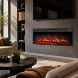 Tangkula 36/40 Inch Recessed Electric Fireplace | 750W/1500W ETL Certificated