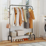 Tangkula Heavy Duty Clothes Rack 50-Inch Wide Metal Garment Wardrobe Rack