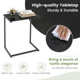 Tangkula 26.5" C-Shaped End Table for Bed
