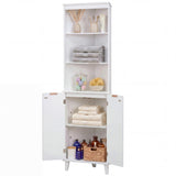 Tangkula Corner Bathroom Floor Cabinet