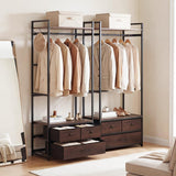 Tangkula Freestanding Small Clothes Rack | Heavy Duty Coat Rack with Drawers