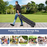 Tangkula 10x10Ft Pop up Canopy with Sidewalls UPF50+ Portable Outdoor Screen Tent