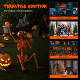 Tangkula 5.2 FT Orange Halloween Skeleton