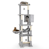 Tangkula Tall Cat Tree, 69 Inch Multi-Level Cat Tower with Sisal Scratching Post, Private Condo