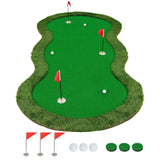 Tangkula 10 FT Golf Putting Green with Realistic Artificial Grass Turf