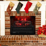 Tangkula 20" Electric Fireplace Log Set Heater with Adjustable Temp