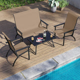 Tangkula Fabric Adirondack Chair with 400 lbs Weight Capacity