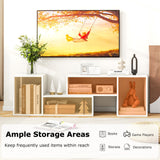Tangkula 2 Pieces L-Shaped TV Stand