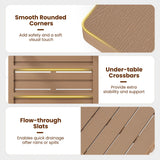 Tangkula 18" Outdoor Adirondack Side Table with Slatted Surface (1/2)