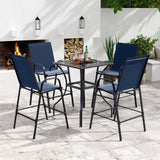 Tangkula Outdoor Bar Stools Set of 2/4 for Backyard Deck Pool
