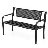Tangkula Metal Patio Park Bench(50 Inches)